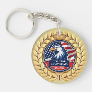250th Anniversary USA Patriotic 1776–2026 Keychain