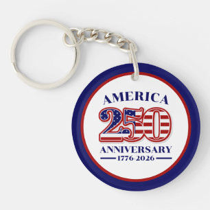 250th Anniversary USA Patriotic 1776–2026 Keychain