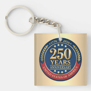 250th Anniversary USA Patriotic 1776–2026 Keychain