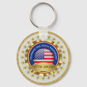250th Anniversary USA Patriotic   1776–2026 Keychain