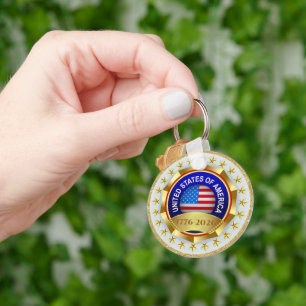 250th Anniversary USA Patriotic 1776–2026 Keychain