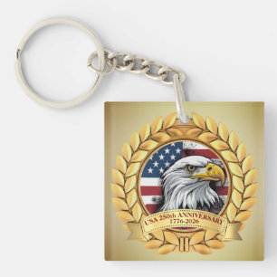 250th Anniversary USA Patriotic 1776–2026 Keychain