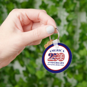 250th Anniversary USA Patriotic 1776–2026 Keychain