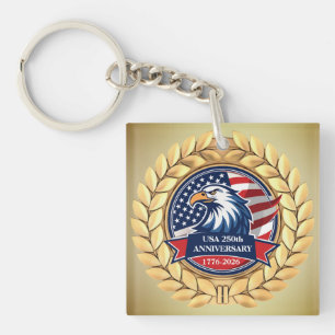 250th Anniversary USA Patriotic 1776–2026 Keychain