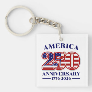 250th Anniversary USA Patriotic 1776–2026 Keychain