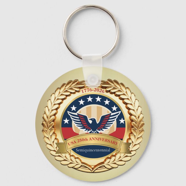 250th Anniversary USA Patriotic | 1776–2026 Keychain (Front)