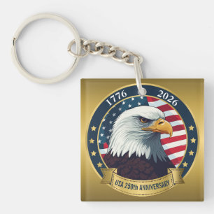 250th Anniversary USA Patriotic 1776–2026 Keychain
