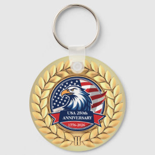 250th Anniversary USA Patriotic 1776–2026 Keychain