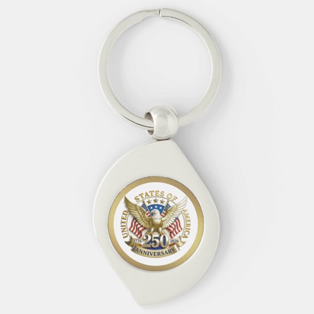 250th Anniversary USA Patriotic | 1776–2026 Keychain (Front)