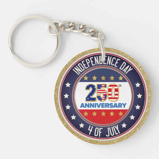 250th Anniversary USA Patriotic | 1776–2026 Keychain (Front)