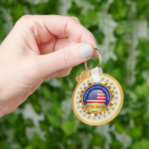 250th Anniversary USA Patriotic 1776–2026 Keychain