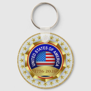 250th Anniversary USA Patriotic 1776–2026 Keychain