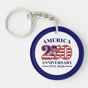 250th Anniversary USA Patriotic 1776–2026 Keychain