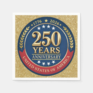 250th Anniversary USA Patriotic   1776–2026 Napkins