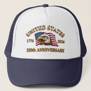 250th Anniversary USA Patriotic   1776–2026 Trucker Hat