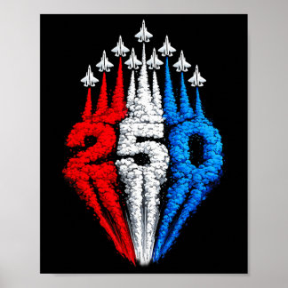 250th Anniversary Usa Patriotic 250 Years 4th July Poster