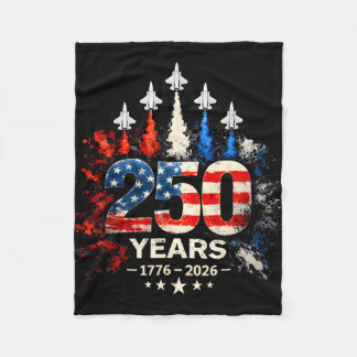 250th anniversary usa patriotic 250 years american fleece blanket