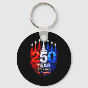250th Anniversary USA Patriotic 250 Years American Keychain