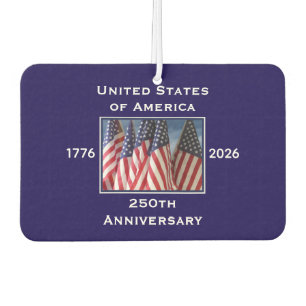 250th Anniversary USA Patriotic American Blue Car Air Freshener