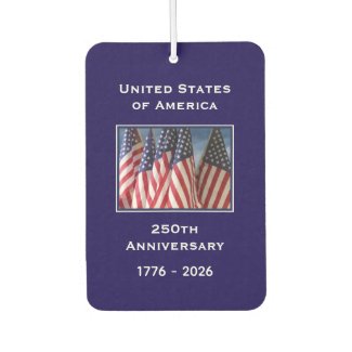250th Anniversary USA Patriotic American Blue Car