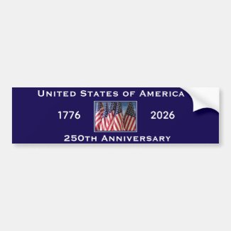 250th Anniversary USA Patriotic American Flag Blue