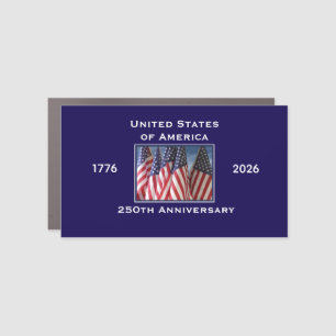 250th Anniversary USA Patriotic American Flag Blue Car Magnet