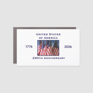 250th Anniversary USA Patriotic American Flag Car Magnet