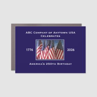 250th Anniversary USA Patriotic American Flag Red Car Magnet
