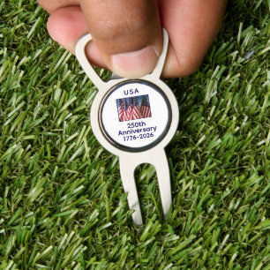 250th Anniversary USA Patriotic American Flags Divot Tool