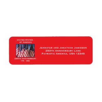 250th Anniversary USA Patriotic American Flags Lab