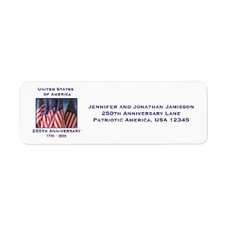 250th Anniversary USA Patriotic American Flags