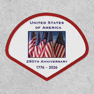 250th Anniversary USA Patriotic American Flags Patch