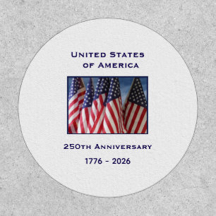 250th Anniversary USA Patriotic American Flags  Patch