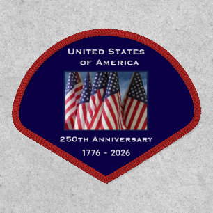 250th Anniversary USA Patriotic American Flags Patch