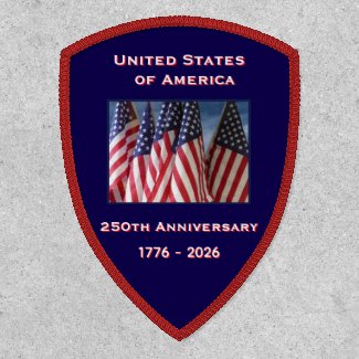250th Anniversary USA Patriotic American Flags