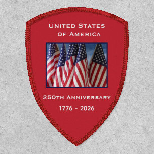 250th Anniversary USA Patriotic American Flags Patch