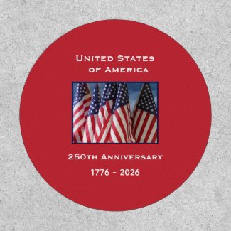 250th Anniversary USA Patriotic American Flags 
