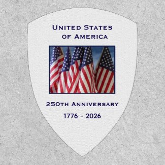 250th Anniversary USA Patriotic American Flags
