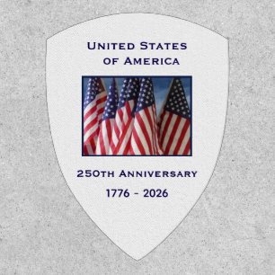 250th Anniversary USA Patriotic American Flags Patch