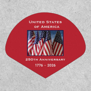250th Anniversary USA Patriotic American Flags Patch
