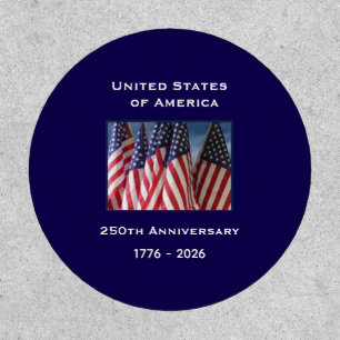 250th Anniversary USA Patriotic American Flags Patch