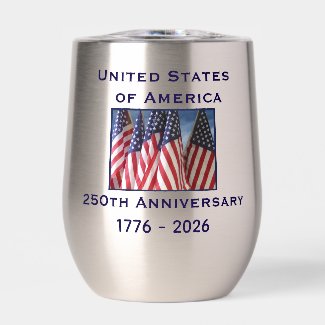 250th Anniversary USA Patriotic American Flags