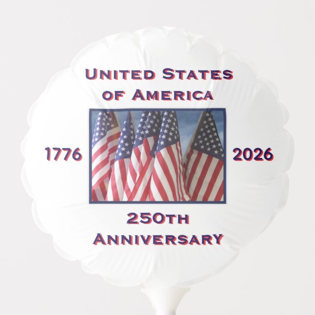 250th Anniversary USA Patriotic  Balloon (Front)