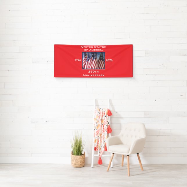 250th Anniversary USA Patriotic  Banner (Insitu)