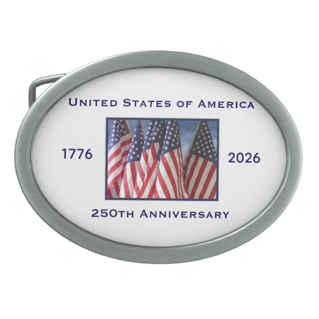 250th Anniversary USA Patriotic  Belt Buckle (Front)