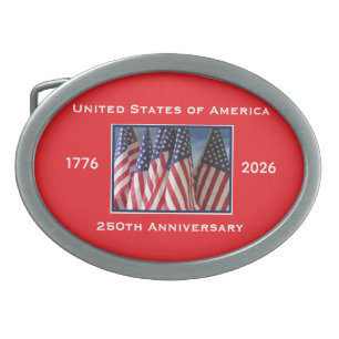 250th Anniversary USA Patriotic  Belt Buckle