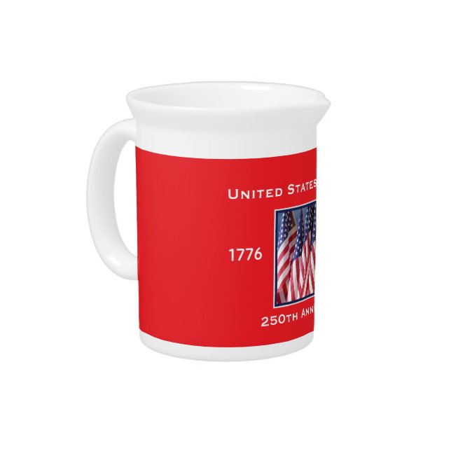 250th Anniversary USA Patriotic  Beverage Pitcher (Left)