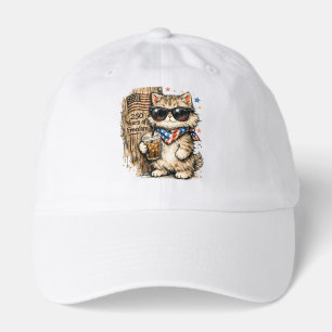 250th Anniversary USA Patriotic Cat Iced Coffee  Hat