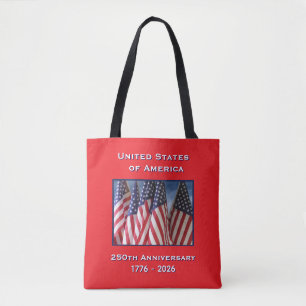 250th Anniversary USA Patriotic Commemorative Tote Bag