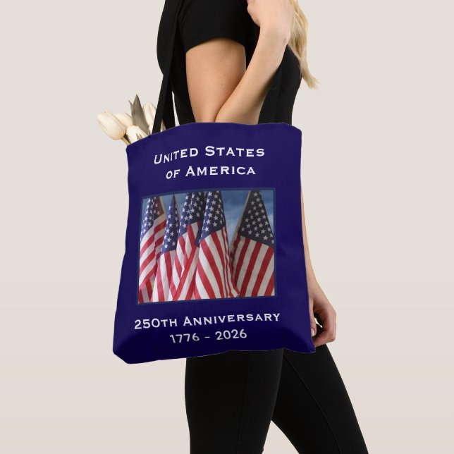 250th Anniversary USA Patriotic Commemorative Tote Bag (Close Up)